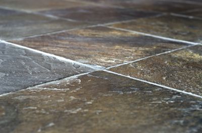 Travertine Floor Installation detail